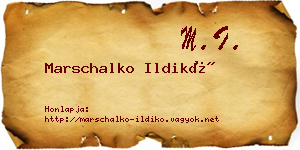 Marschalko Ildikó névjegykártya